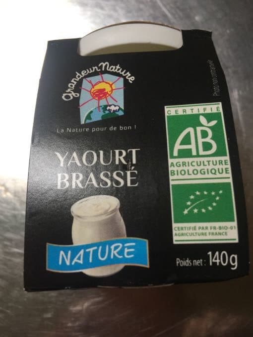 Grandeur Nature Yaourt Nature Brassé packshot