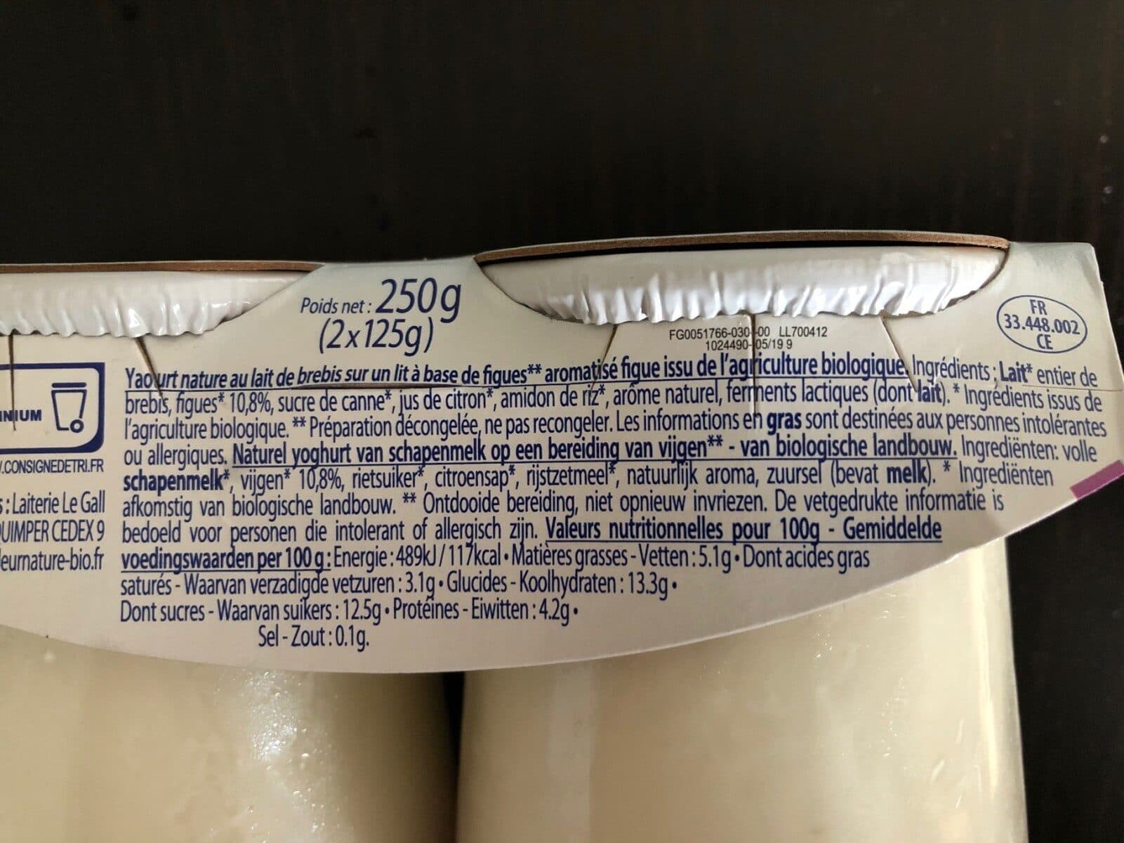 Grandeur Nature Yaourt au lait de brebis sur lit de figues packshot