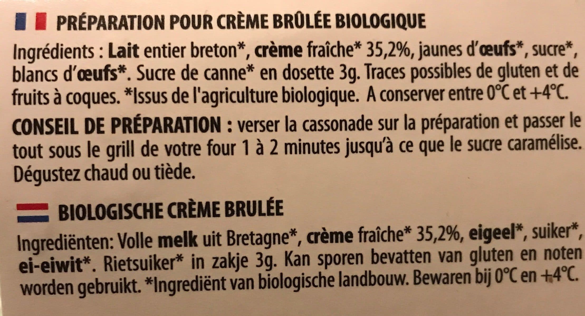 Grandeur Nature Crème brûlée biologique packshot