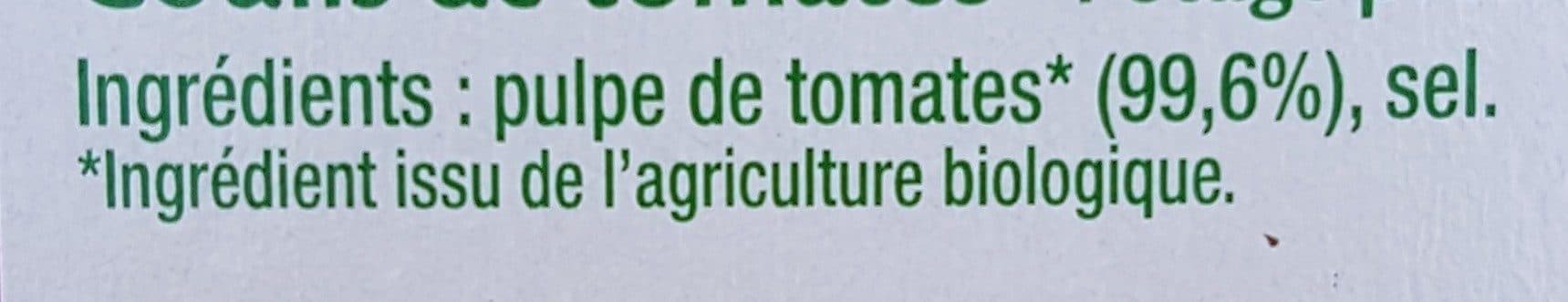 grandeur nature Coulis de tomates - légumes 100% BIO packshot