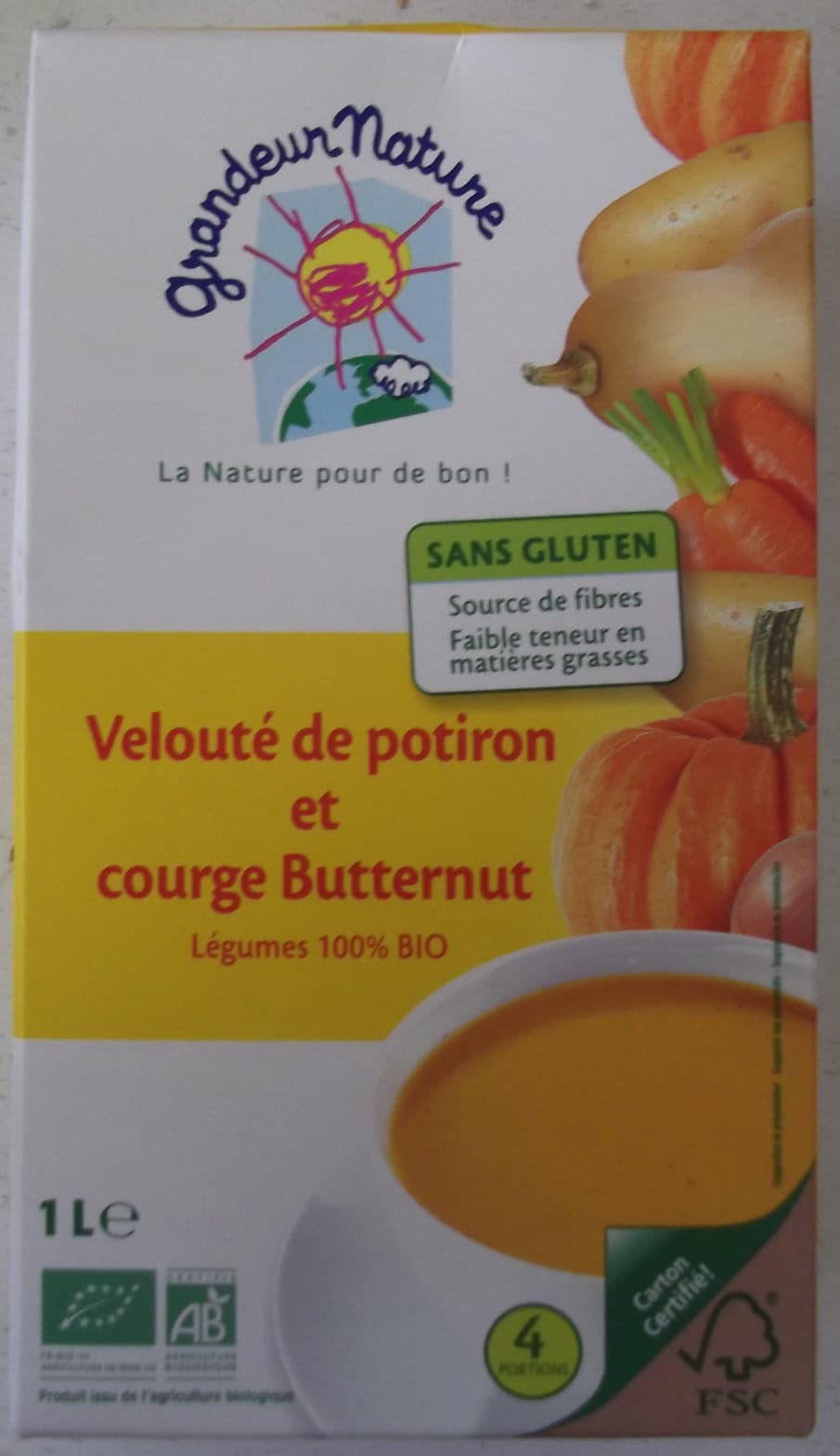 Grandeur Nature Velouté de potiron et courge Butternut packshot