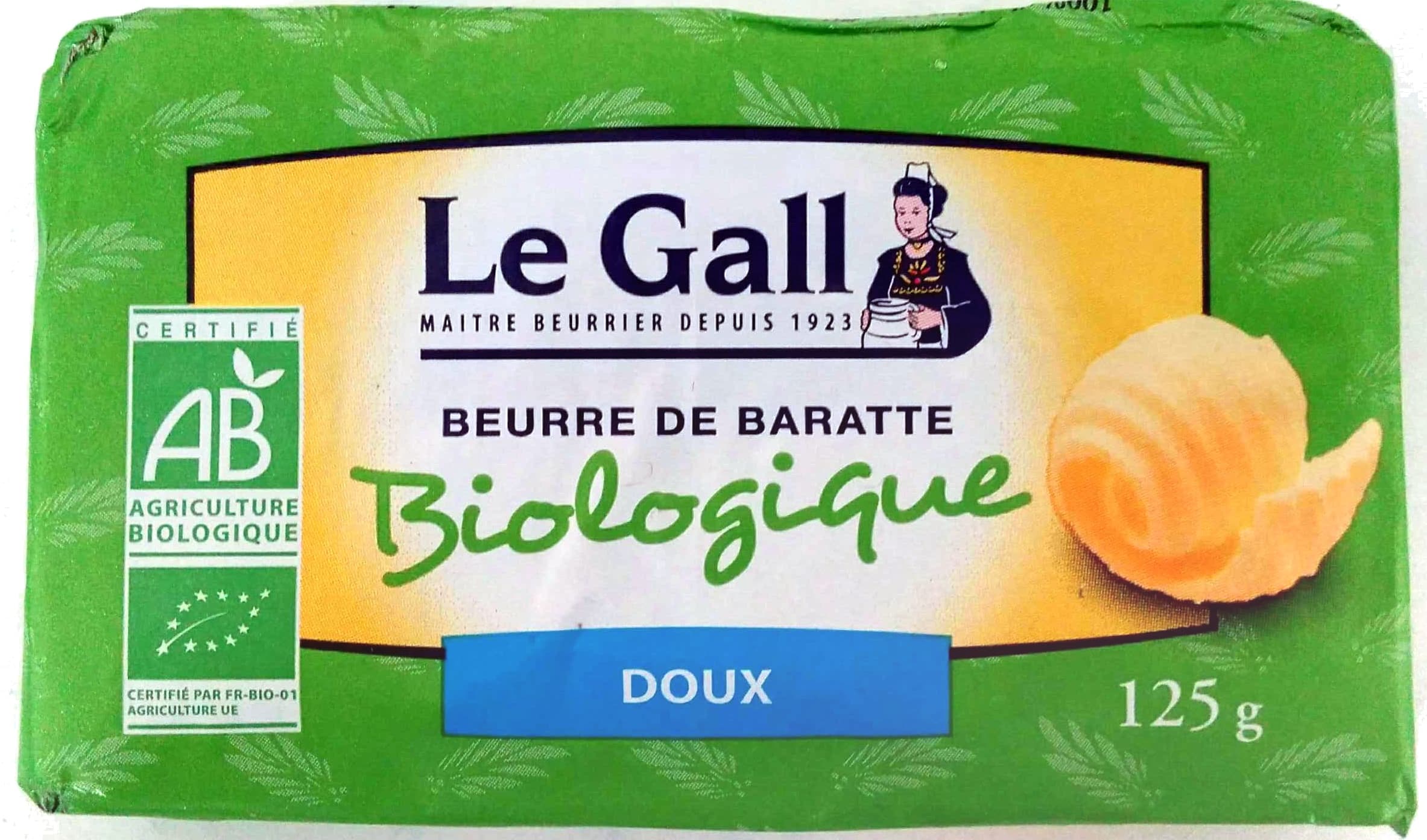 Le Gall Beurre de baratte biologique doux packshot