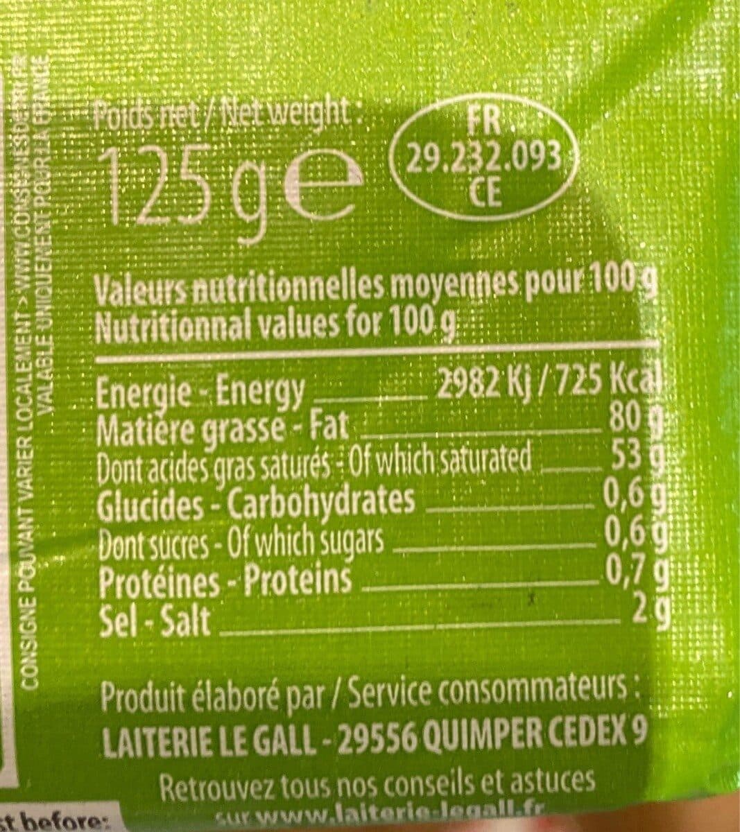 Le Gall Beur.125G 1 / 2S Bio Legal, packshot