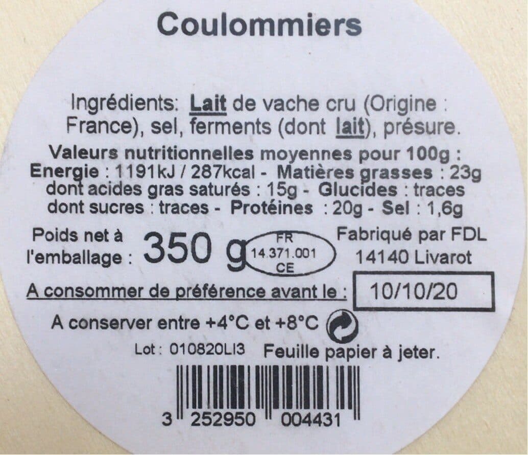 E. Graindorge Coulommiers au lait cru packshot