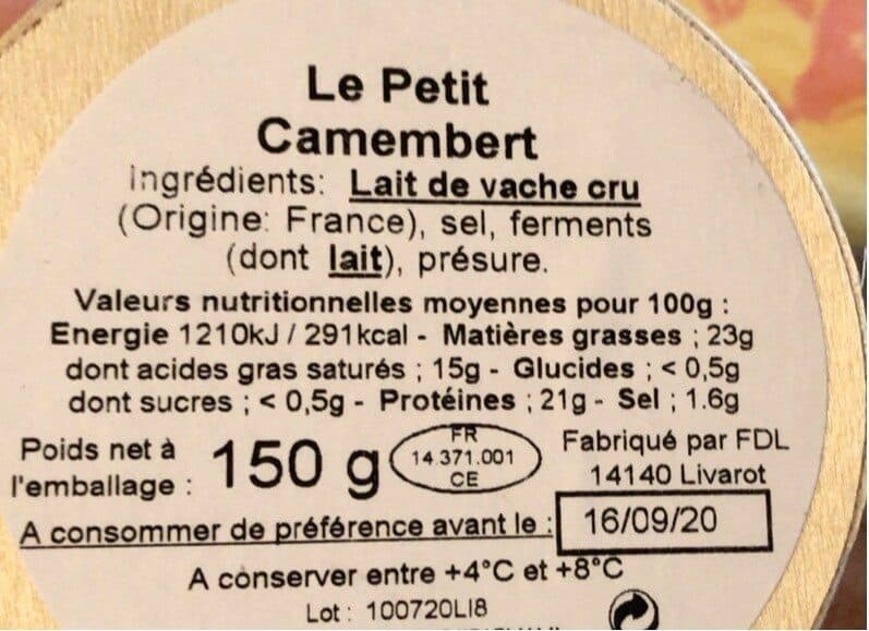E. GRAINDORGE Petit camembert au lait cru packshot