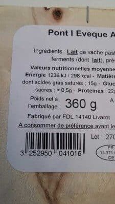 E. Graindorge Pont-l'évêque AOP packshot