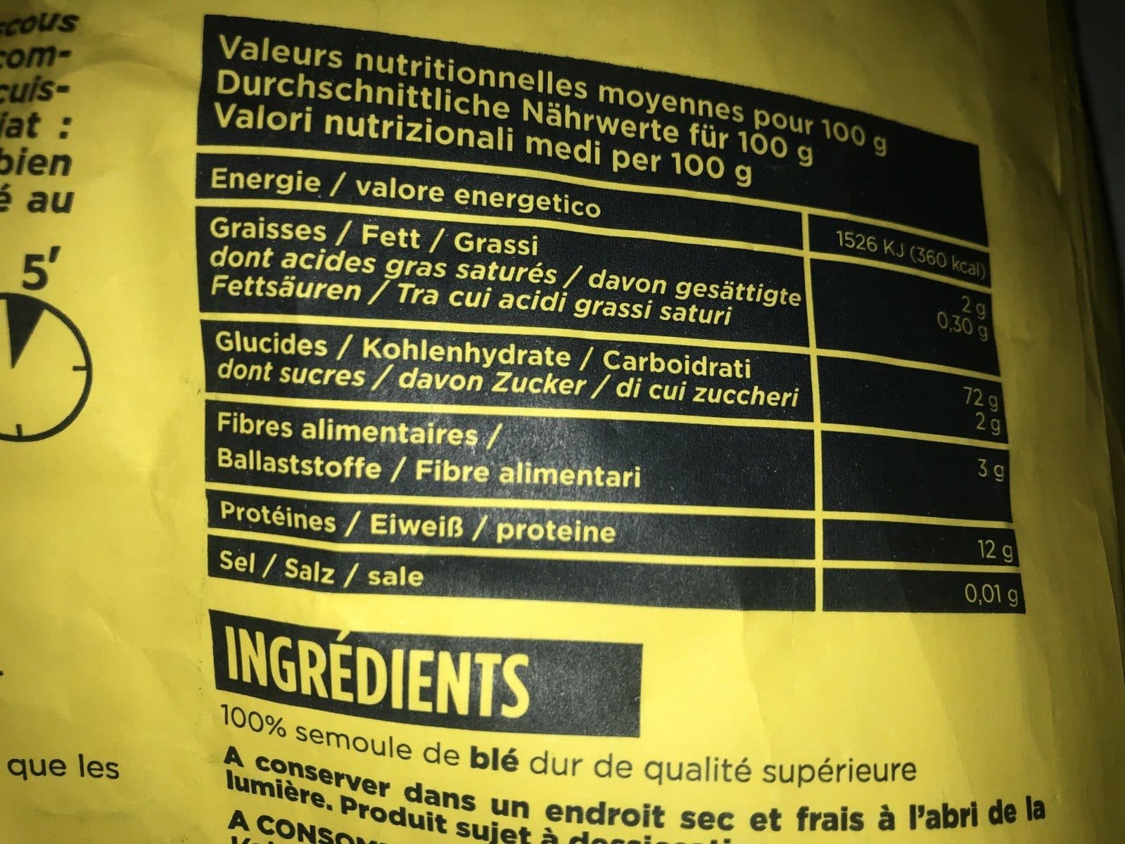Open Food Facts Couscous Extra Fin Al Badia 5 KG packshot
