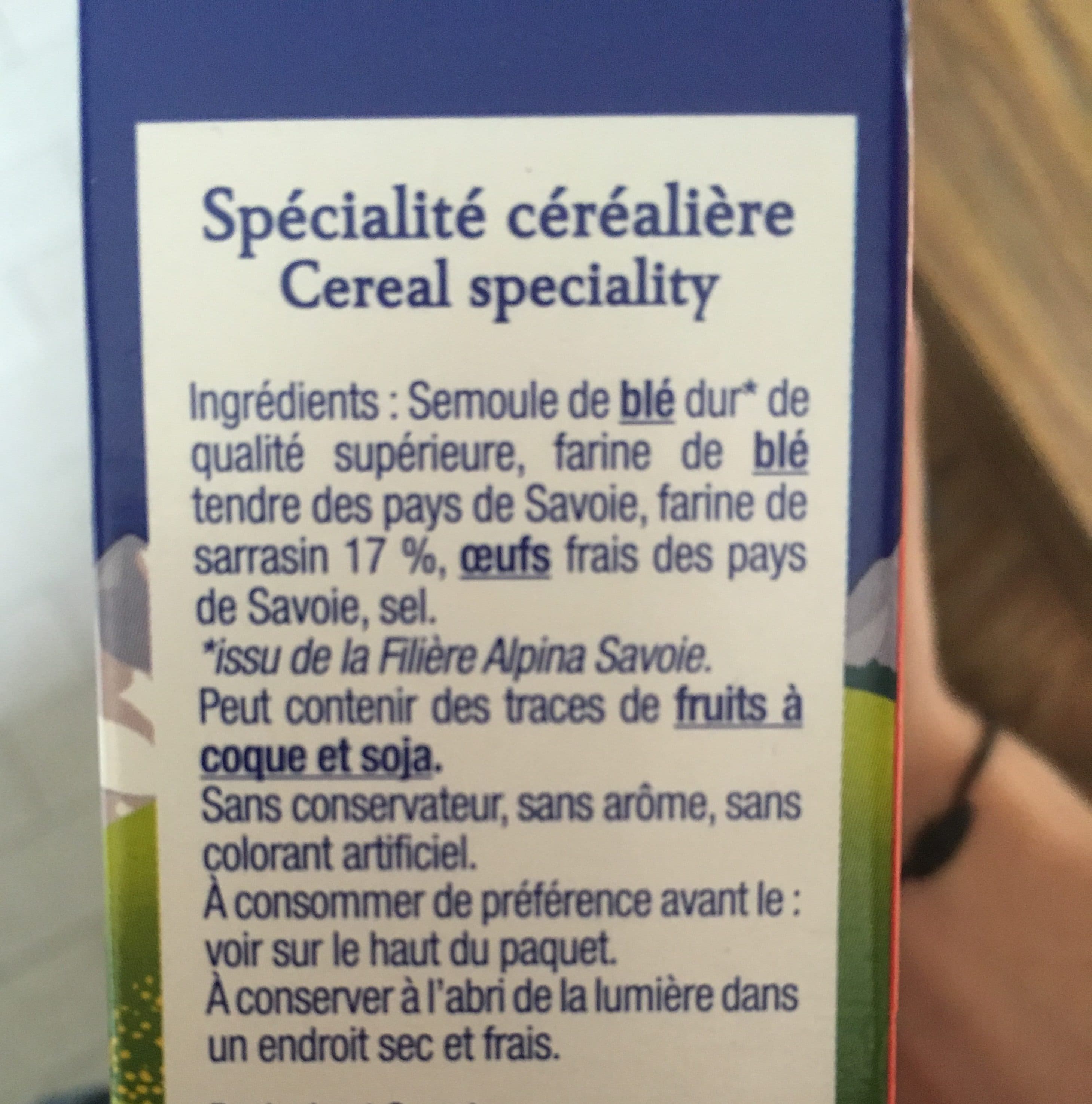 Alpina savoie Les Crozets au Sarrasin MAXI FORMAT packshot