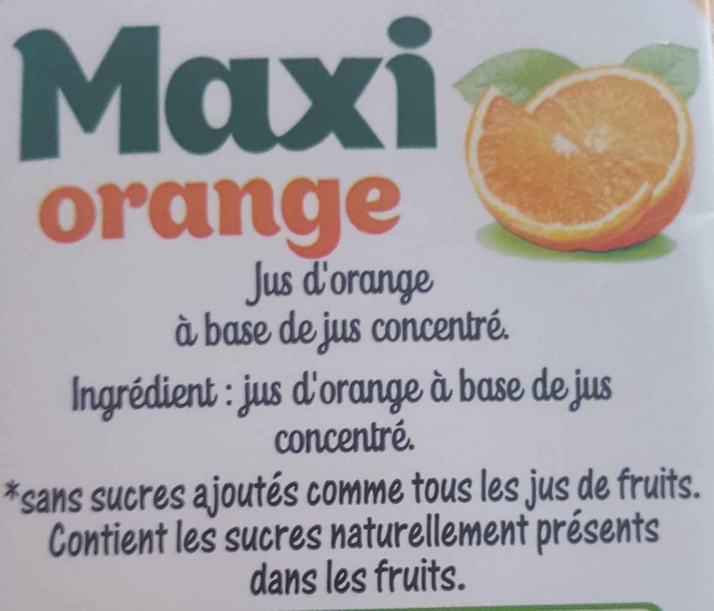 Fruité Maxi orange packshot