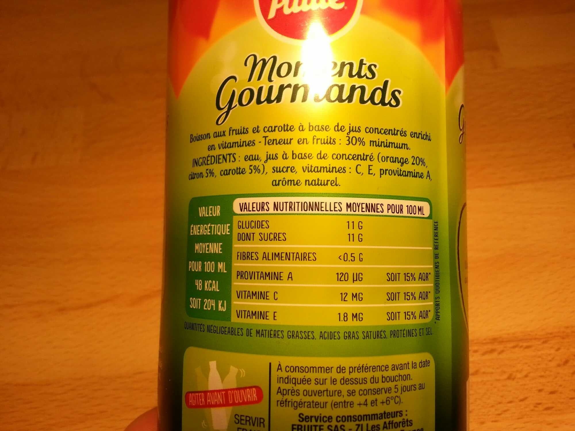 Fruité Moments gourmands orange carotte citron packshot