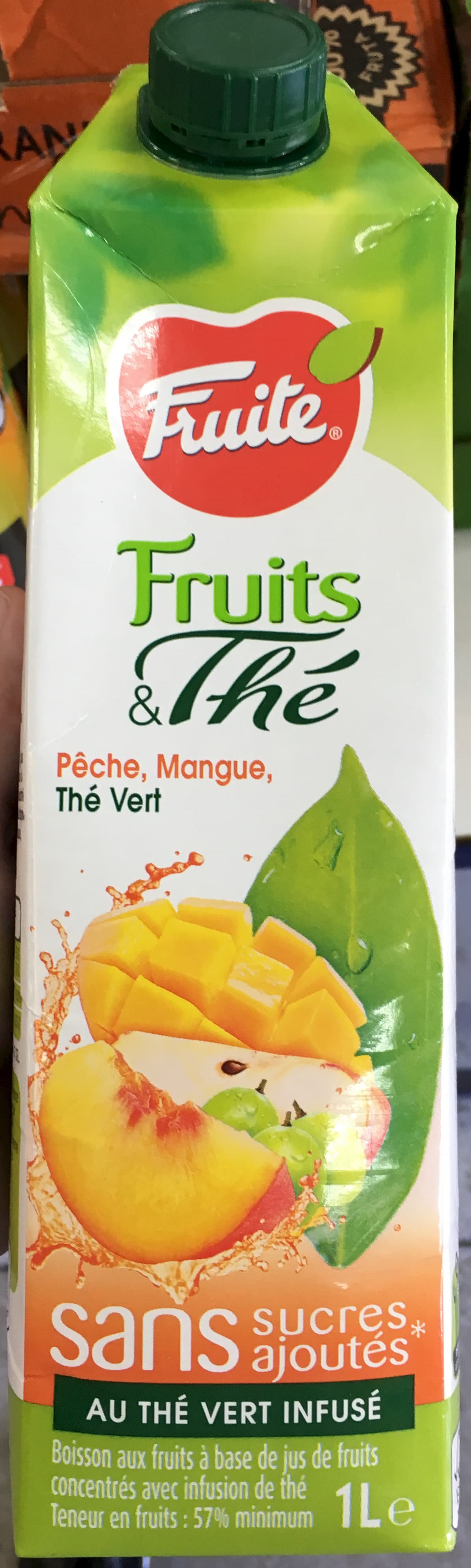 Fruité Fruits & Thé Pêche, Mangue, Thé vert packshot