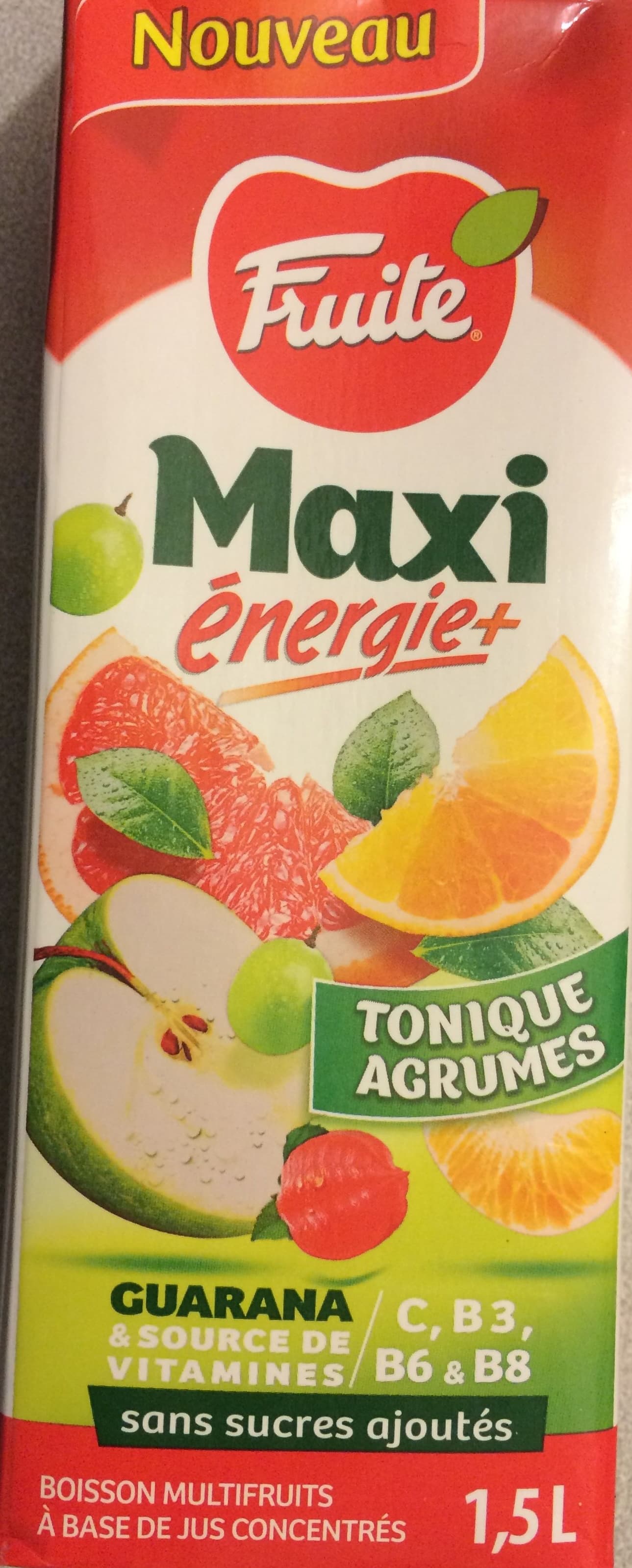 Fruite Maxi énergie+ Tonique agrumes packshot