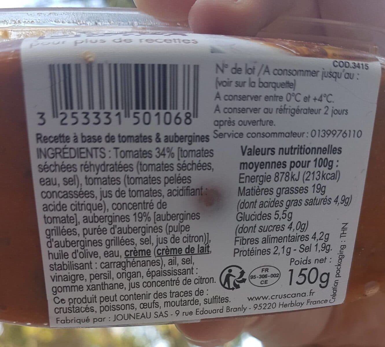 Cruscana Tomates & aubergine packshot