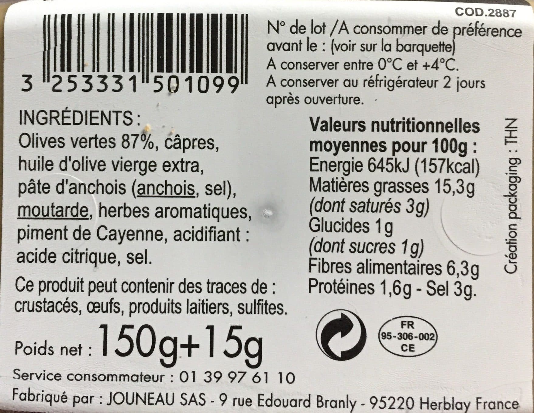 Cruscana Tapenade verte packshot