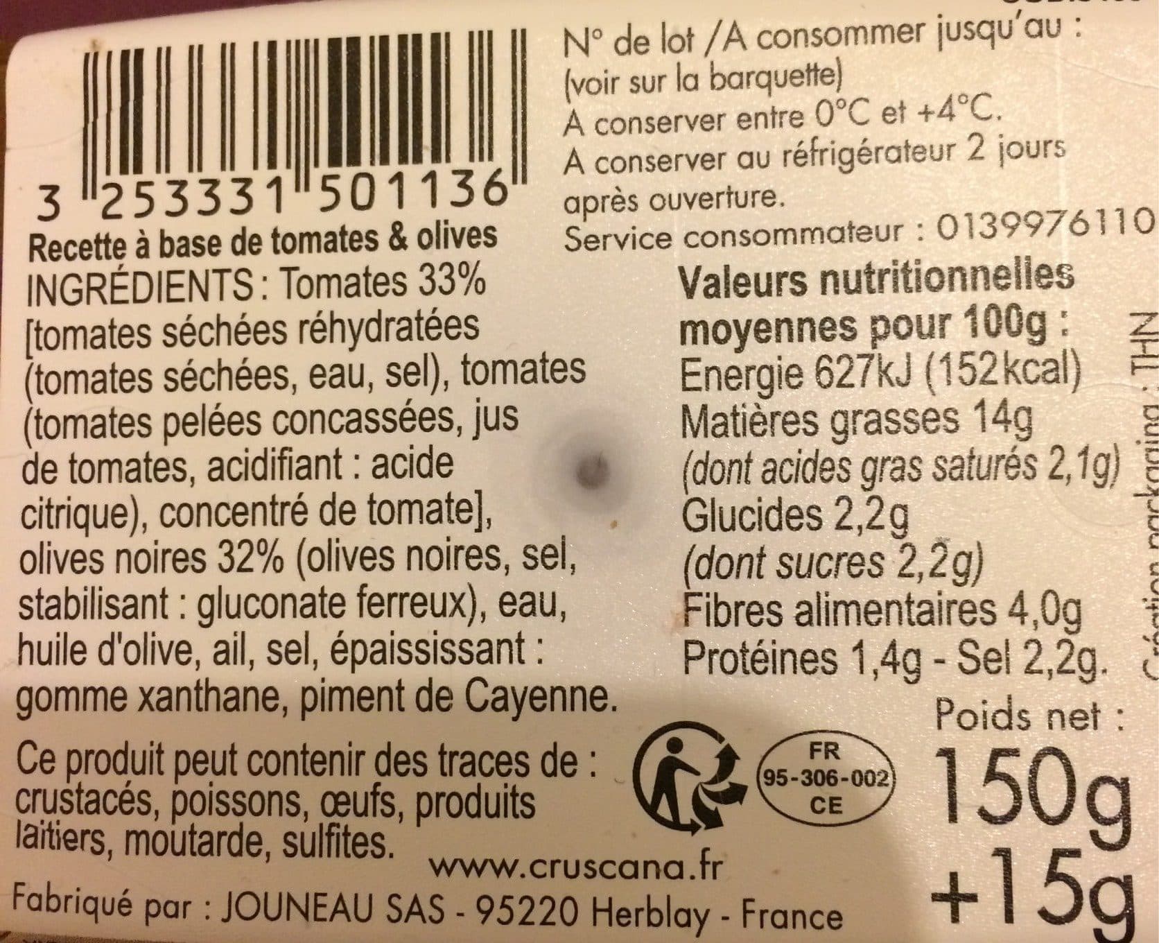 Cruscana Tomates et olives packshot