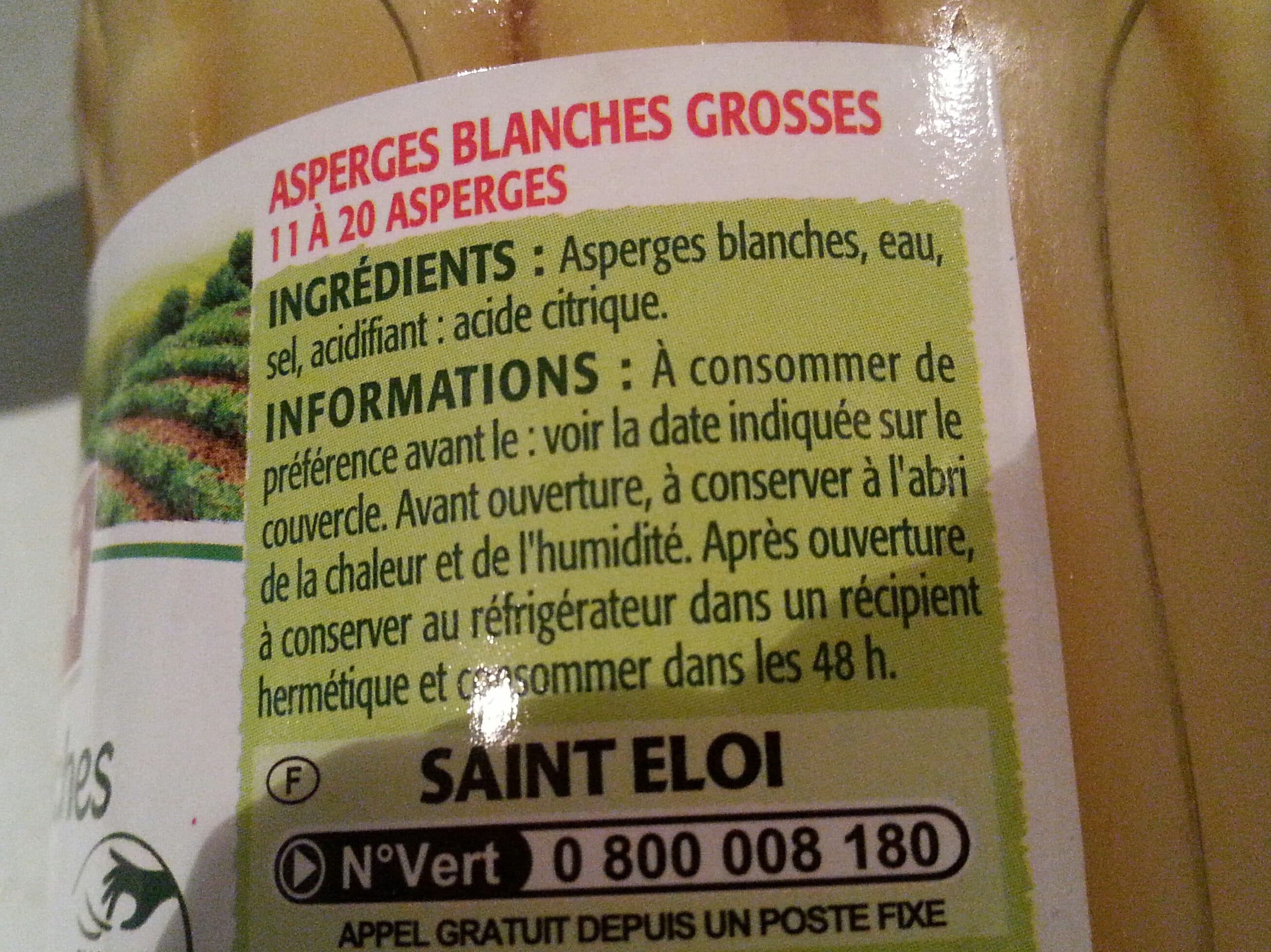 Saint eloi Asperges blanches 720ml packshot