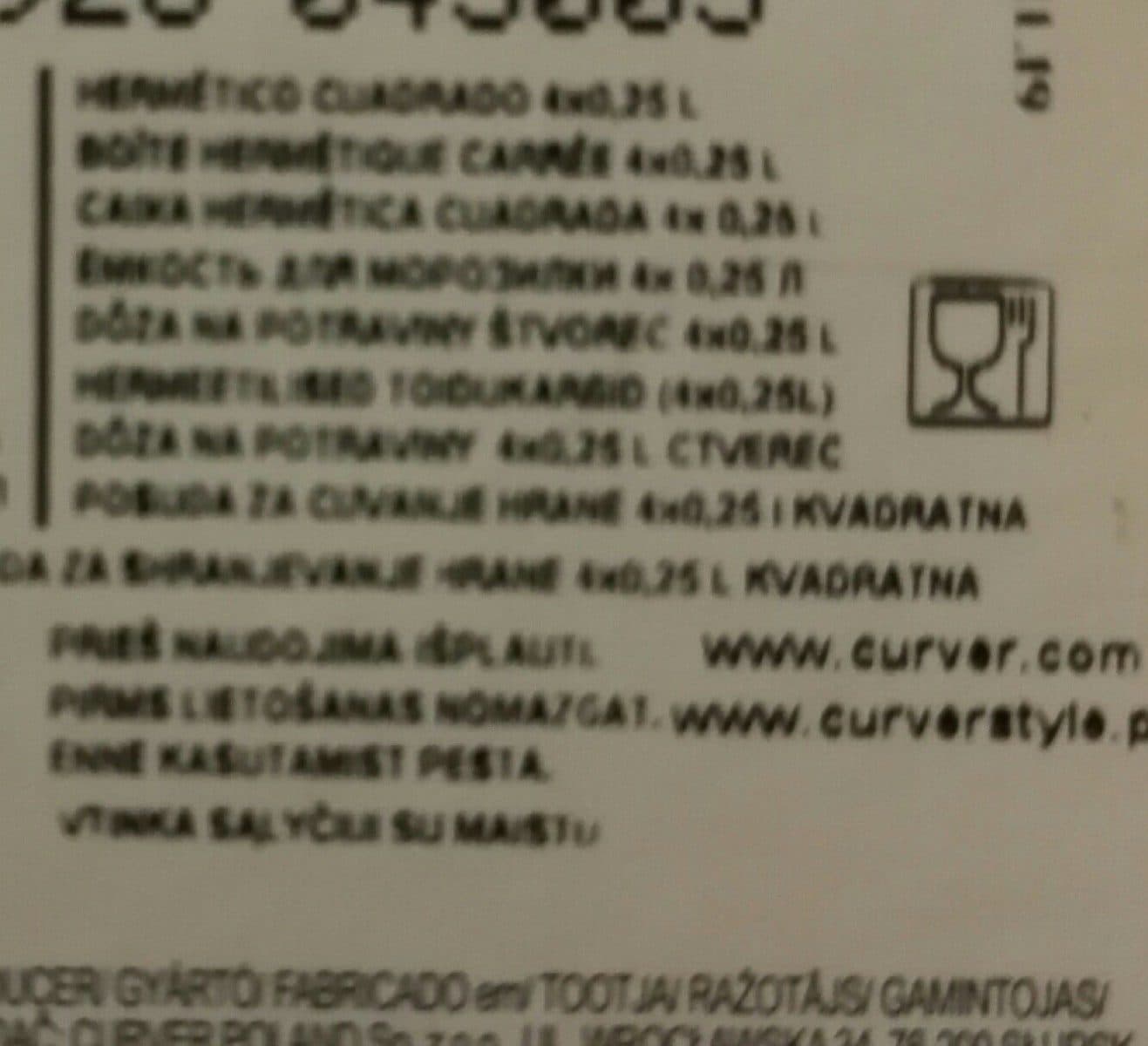 Open Food Facts Boîte hermétique carrée packshot