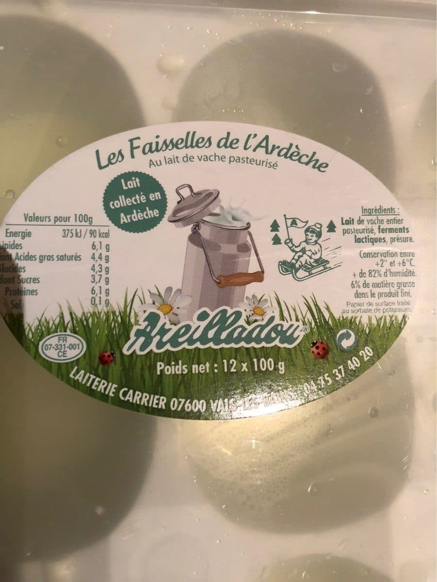 Areilladou Les faisselles de l'Ardeche packshot