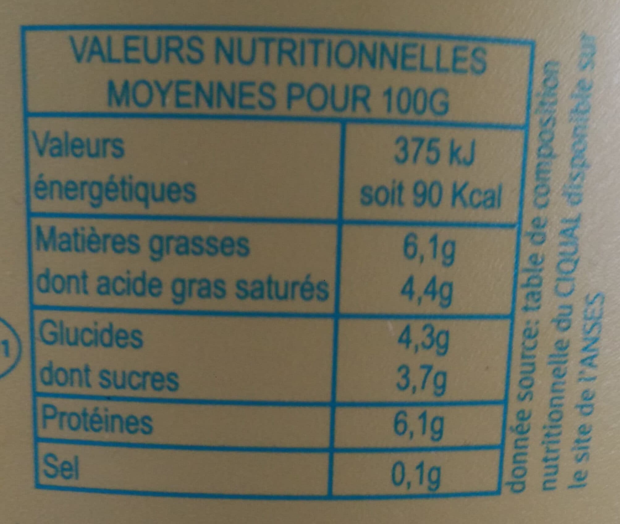 Areilladou Laiterie Carrier blanc de campagne moulé à la louche packshot