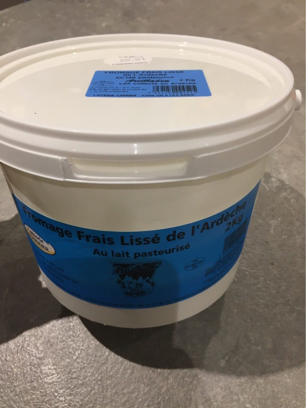 Areilladou Fromage frais lissé de l’Ardeche packshot