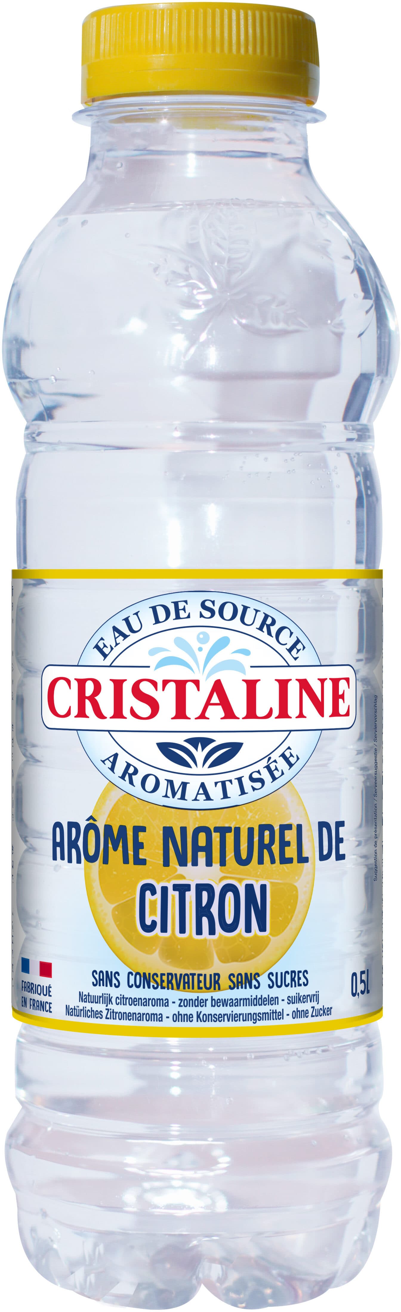 Cristaline CRISTALINE Eau de Source Aromatisée saveur Citron 0L5 packshot