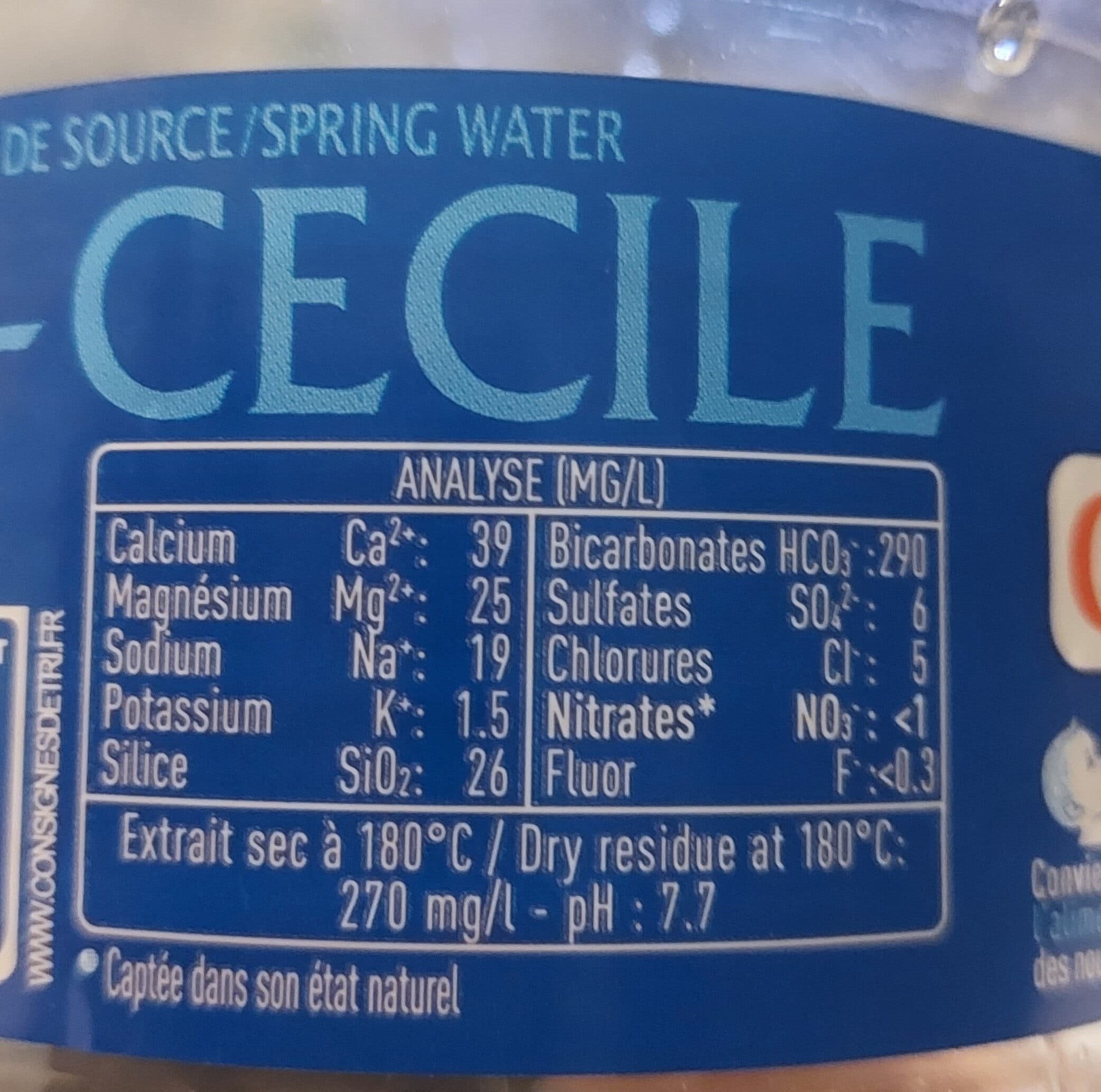Cristaline CRISTALINE Eau De Source 1L packshot