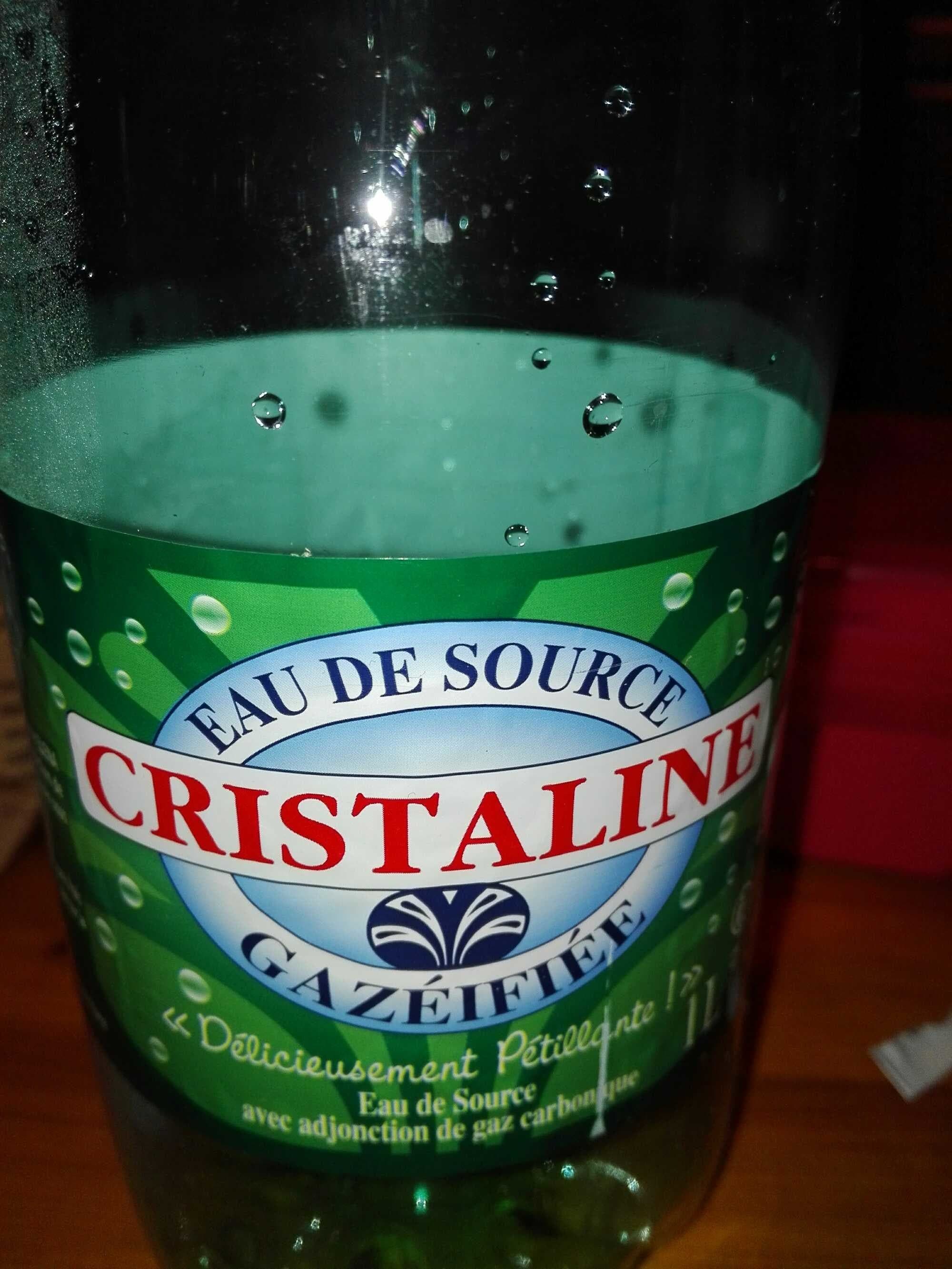 Cristaline Eau de source gazeifiée packshot