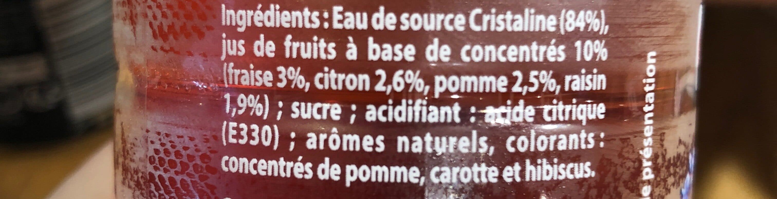 Cristaline CRISTALINE Eau de Source au jus de fruits FRAISE 50cl packshot