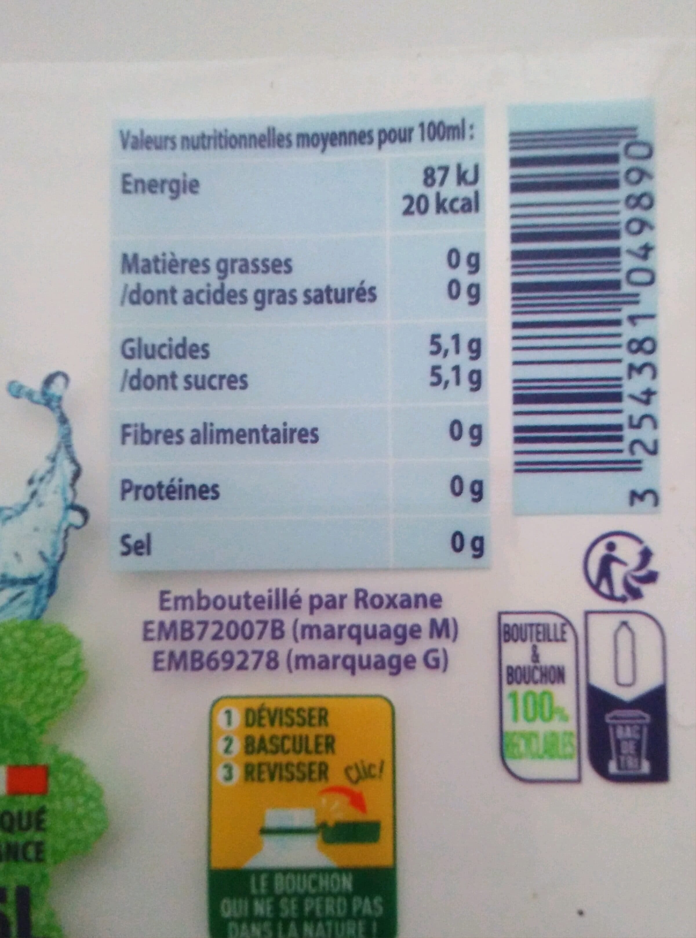 Christaline Cristaline eau de source the vert menthe 0l5 packshot