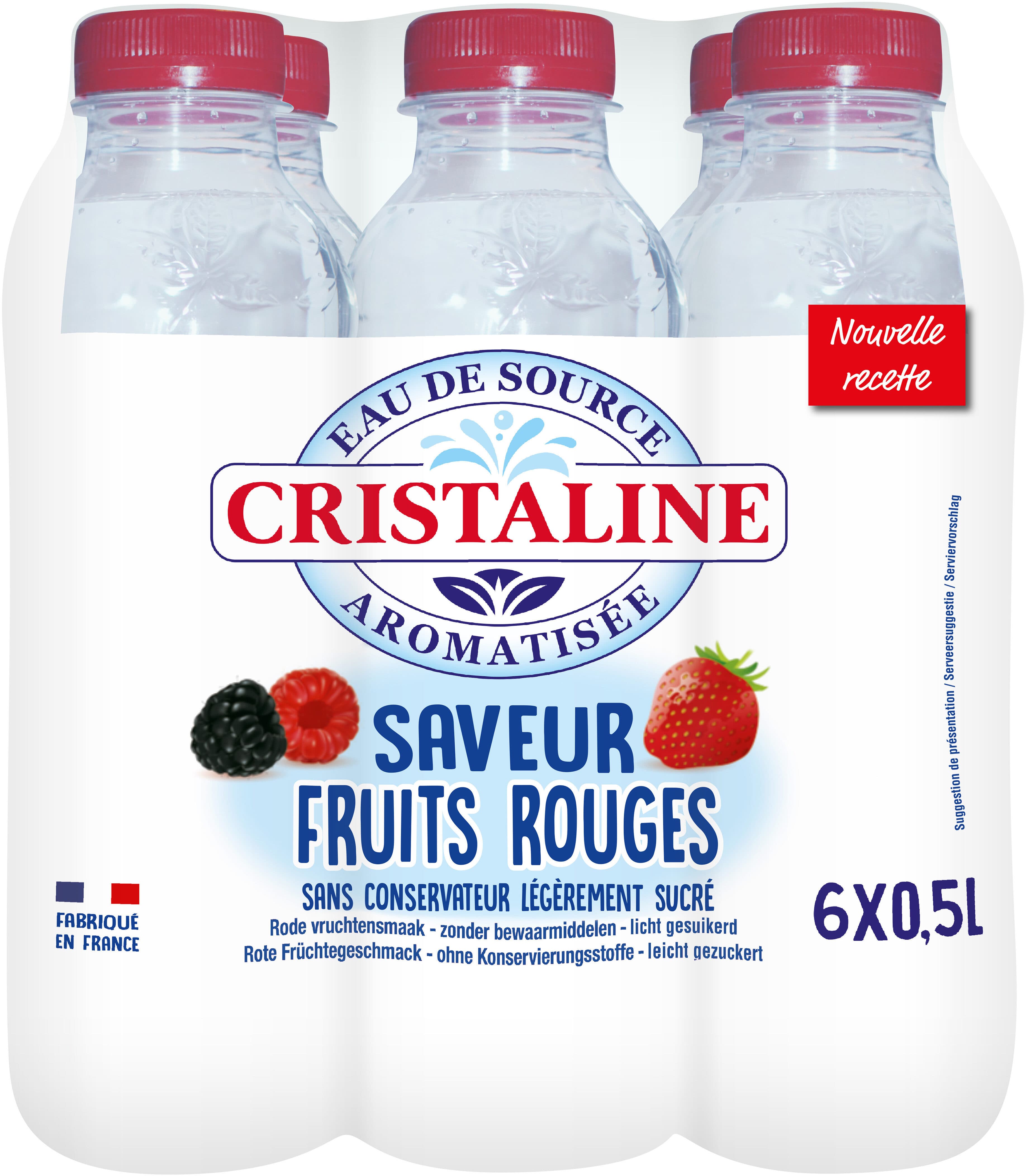 Cristaline CRISTALINE Eau de Source Aromatisée saveur Fruits Rouges 6x50cl packshot