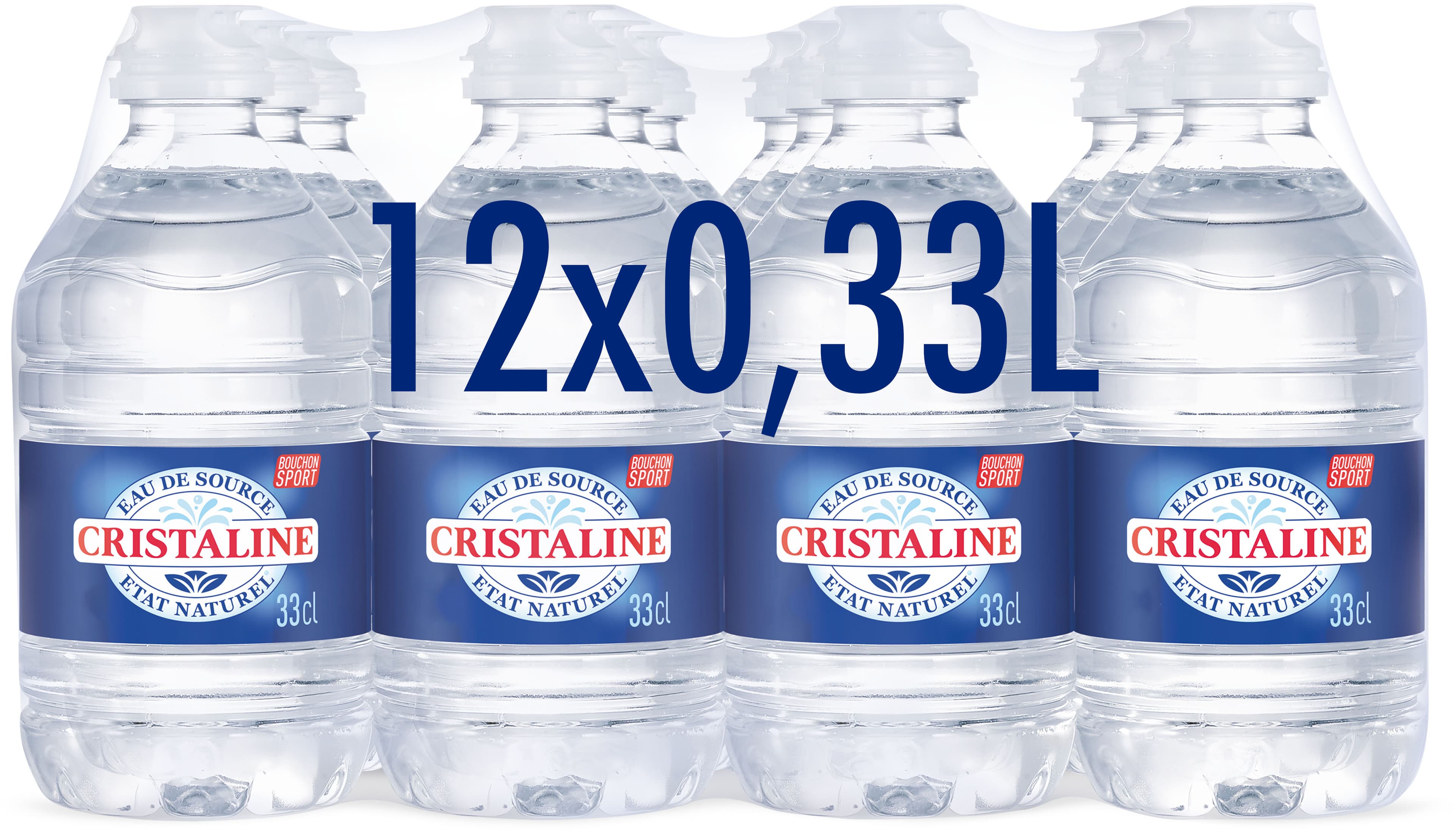 Cristaline CRISTALINE Eau De Source 12x0.33L (Bouchon Sport) packshot
