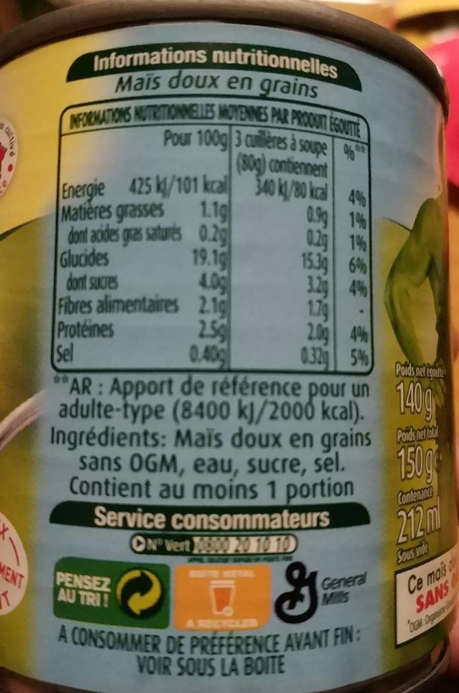 Géant Vert Maïs ultra tendre L'Original GEANT VERT packshot