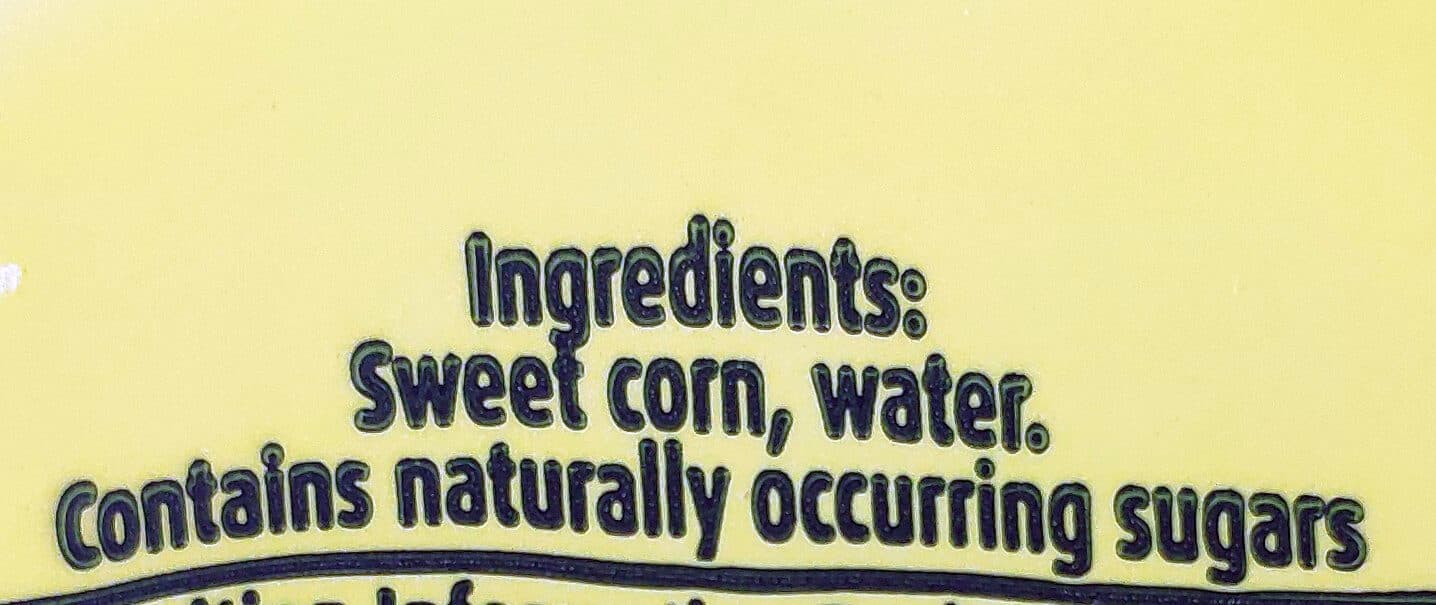 Green giant Salt free sweetcorn packshot