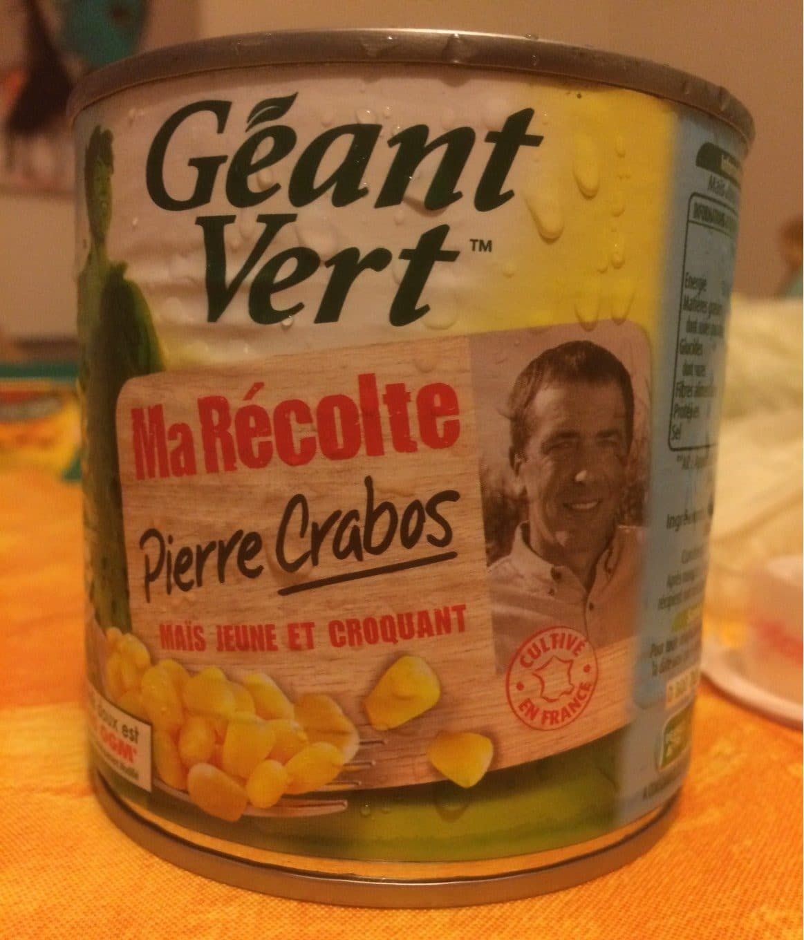 Géant Vert Ma récolte Pierre Crabos, maïs jeune et croquant, 285g packshot