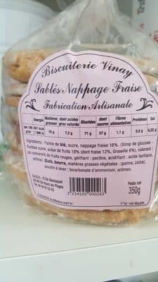 Biscuiterie Vinay Sables nappage Fraise packshot
