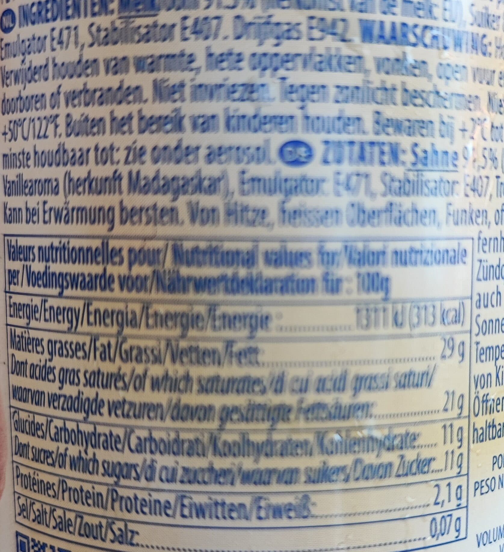 Isigny Sainte-Mère Crème sous pression à la vanille 250g packshot