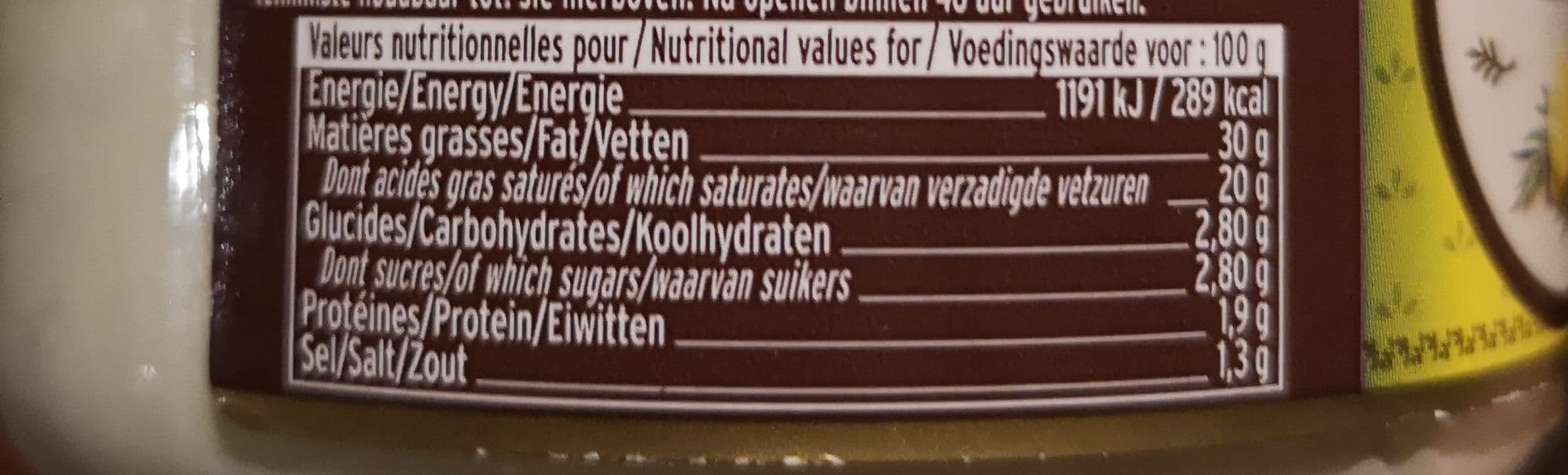 Isigny Ste Mère Préparation culinaire a base de crème et citron estragon packshot