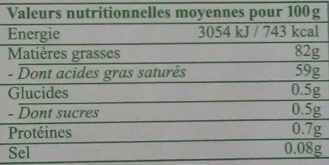 Les Fermes Bio Beurre Doux Bio (82% MG) packshot