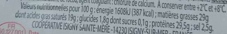 ISIGNY STE MERE MIMOLETTE BIO 6 MOIS packshot