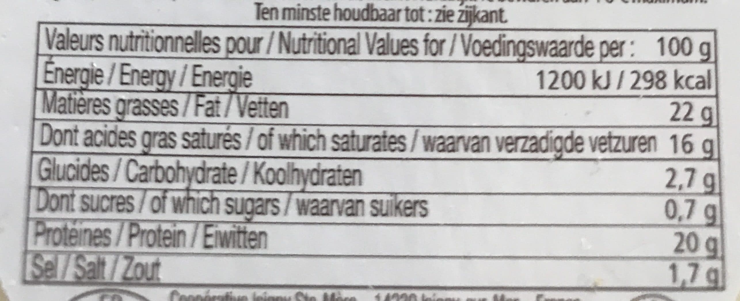 Isigny Ste Mère Camembert affiné au Calvados (22% MG) packshot