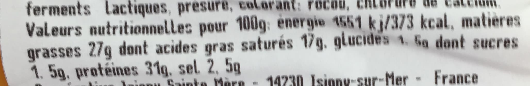 Isigny Sainte-Mère Mimolette Bio (27% MG) packshot