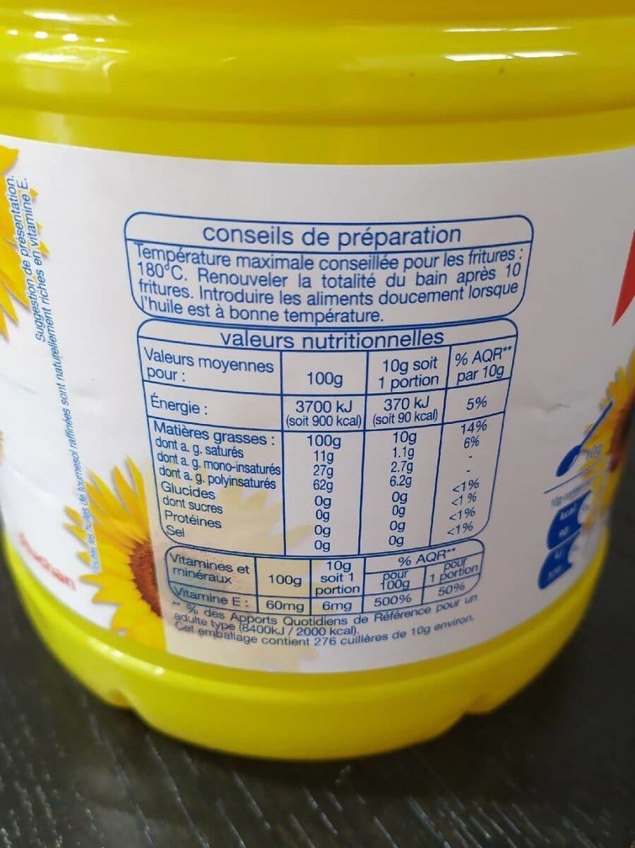 Auchan Huile de Tournesol naturellement riche en vitamine E* packshot