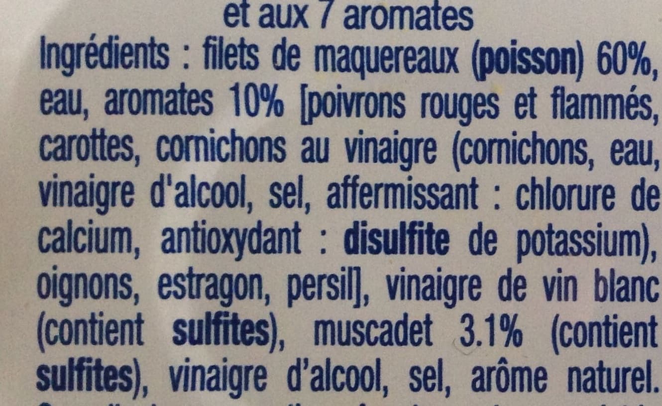 Auchan Filets de maquereaux Vin blanc et aromates packshot