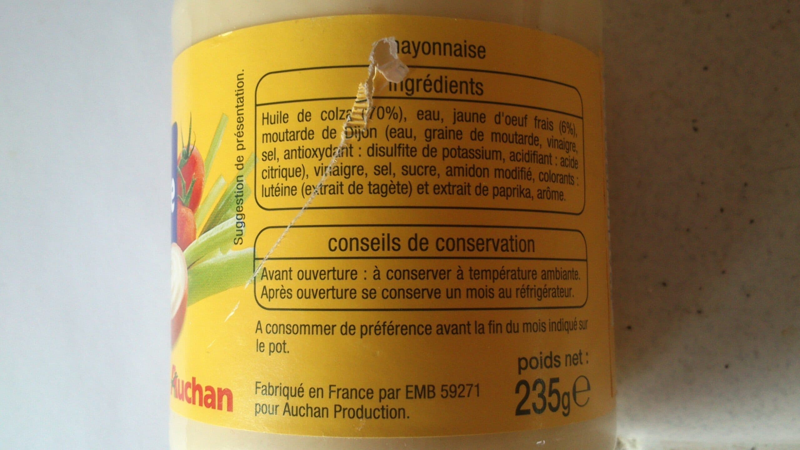 Auchan Mayonnaise à la moutarde de Dijon packshot