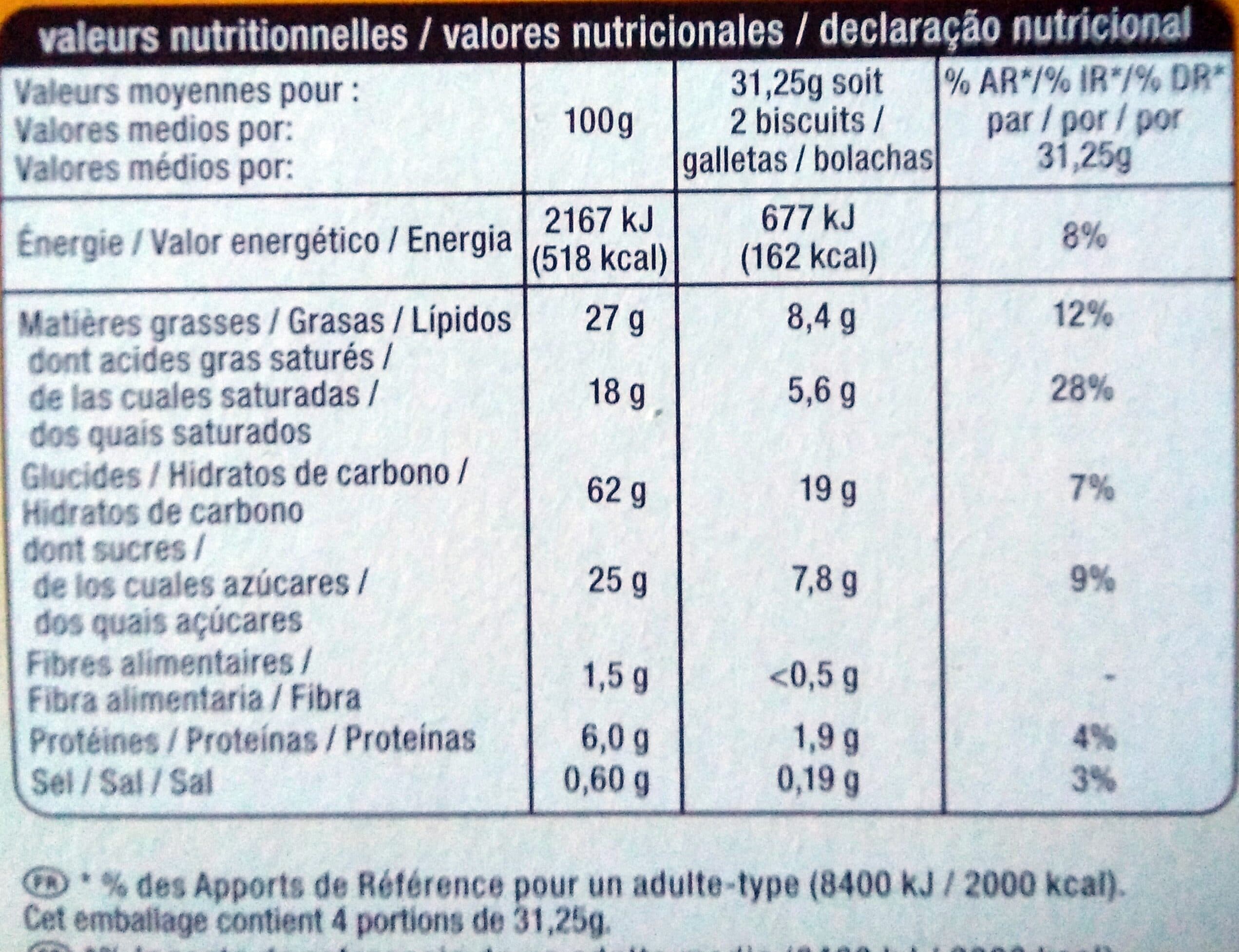 Auchan Palets bretons pur beurre packshot