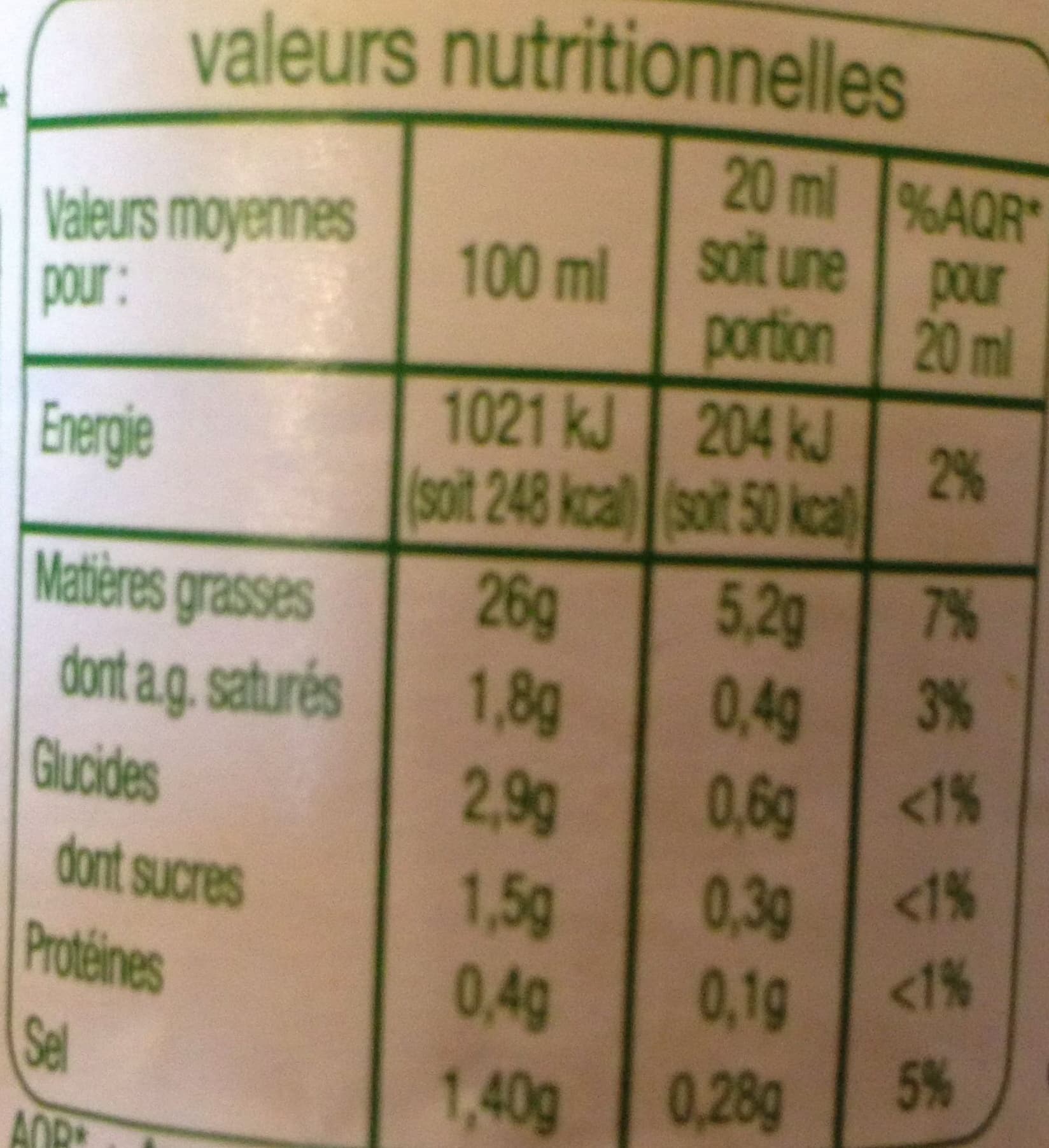 Auchan Vinaigrette allégée* Huile d'olive 13% et citron packshot