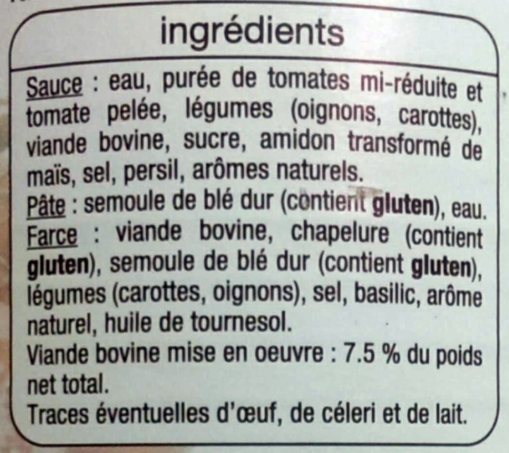 Auchan Ravioli pur boeuf packshot