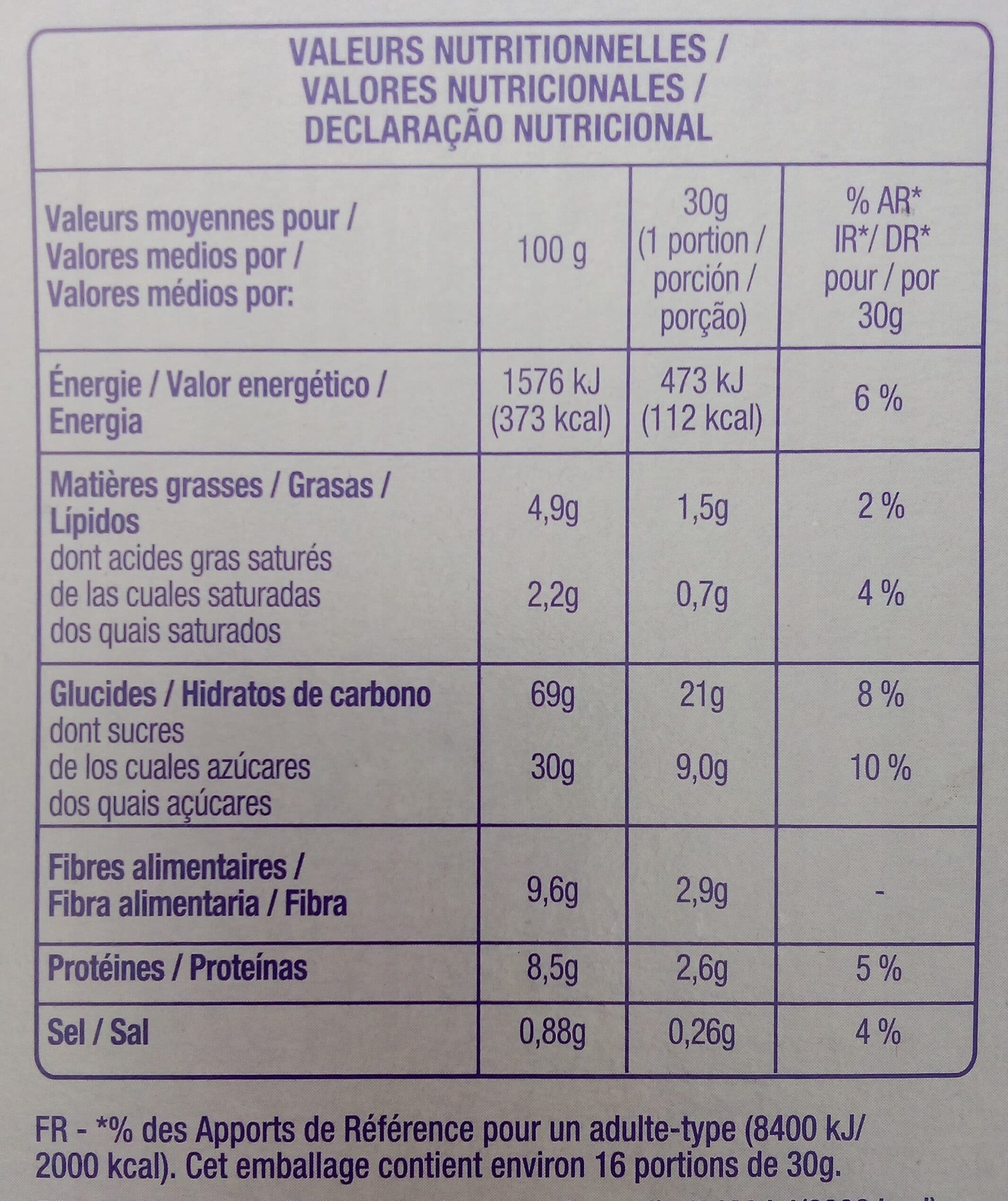 Auchan PETALES FRUITS et FIBRES packshot