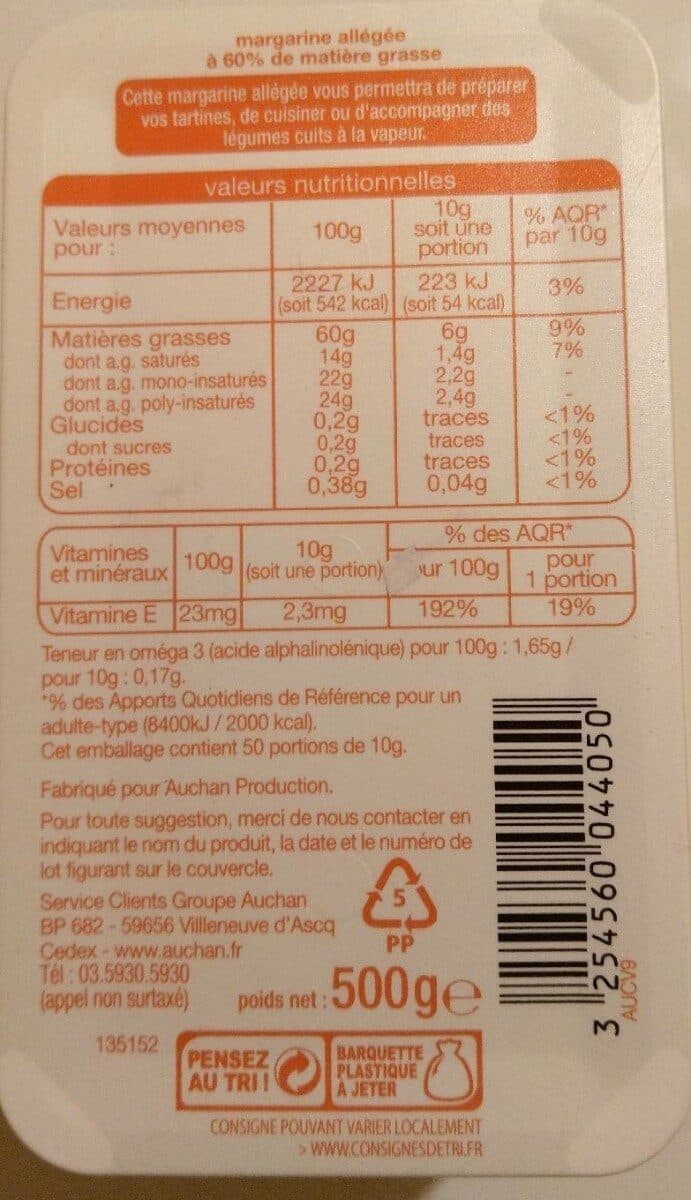 Auchan TOURNESOLTartine et Cuisine - DOUX packshot
