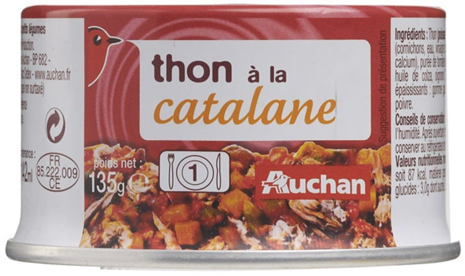 Auchan Thon à la catalane packshot